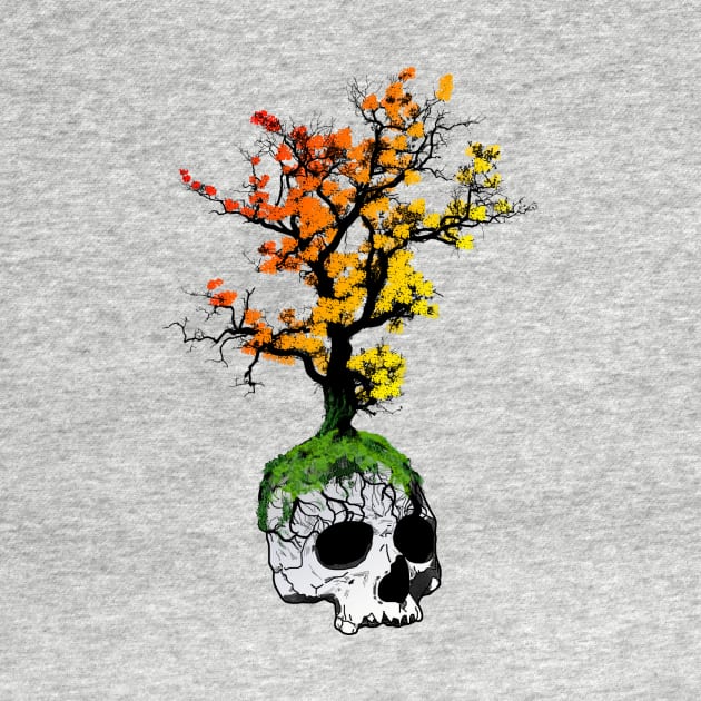 Tree Skull Autumn by Harley Warren